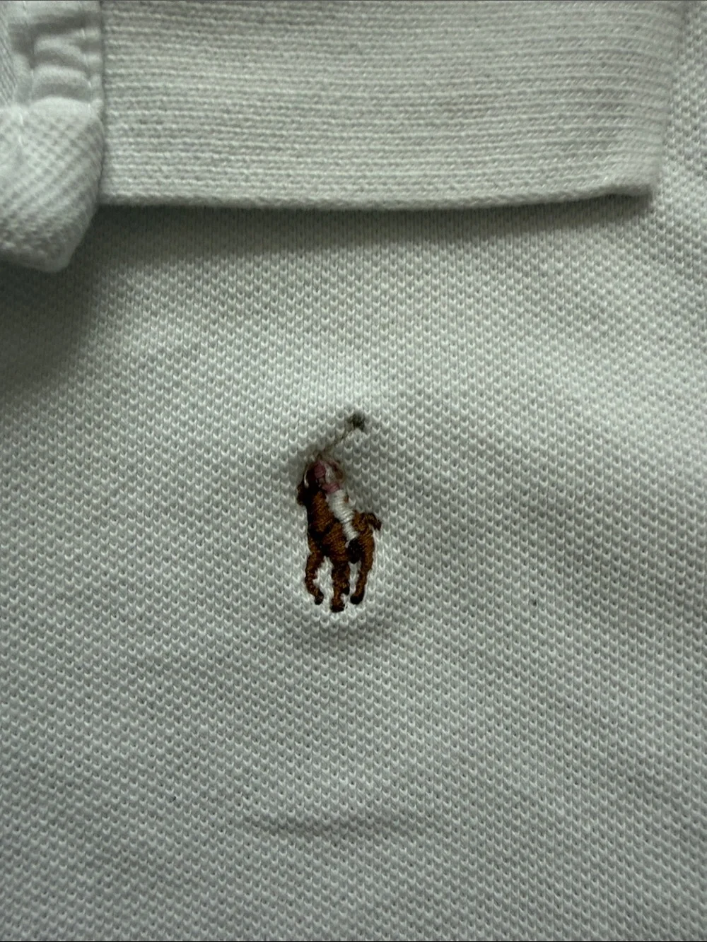 Ralph Lauren White Girls Polo Shirt with Embroidered Pony